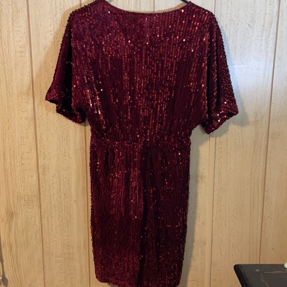 Maroon Sequin Dress - Picture 6 of 6